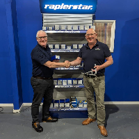 Rapierstar Technical Consultant Mark Calpin with Cotswold’s Business Development Manager, Alan Hartley at Cotswold Architectural Products’ testing and R&D centre.